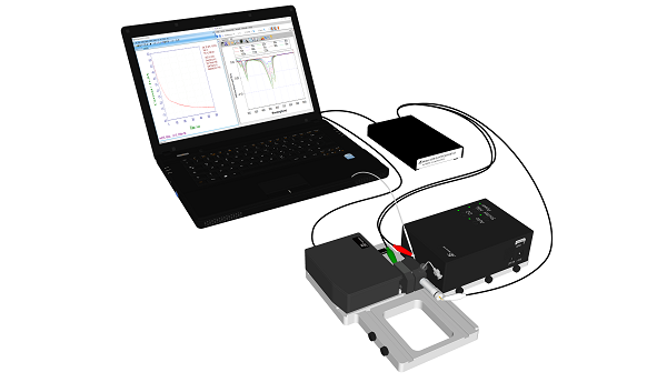 流动池系统光谱电化学测量示意图。 流动池系统光谱电化学测量示意图。